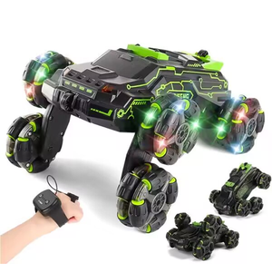 2.4G 360 Rotating Mist Spray Double <strong>Remote</strong> <strong>Control</strong> Hand Gesture Rc <strong>Transformation</strong> Six Wheeled Swing Arm Stunt Car for Boys Gift - Product Image 1