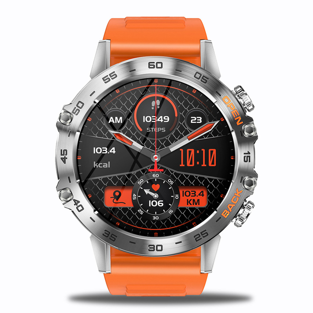 SENBONO K52 Sports Smartwatch Unisex 1.39-inch OLED Display FitCloudPro Heart Rate Monitoring IP68 Waterproof Sleep Tracker 5-10