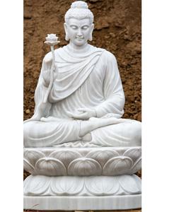 Sculpture de <span class=keywords><strong>Bouddha</strong></span> <span class=keywords><strong>assis</strong></span> <span class=keywords><strong>en</strong></span> <span class=keywords><strong>pierre</strong></span> de style antique, sculptée à la main, statue de <span class=keywords><strong>Bouddha</strong></span> <span class=keywords><strong>en</strong></span> prière pour la décoration de jardin ou de temple - Product Image 4