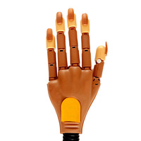 Main d'entraînement professionnelle carrée en plastique pour nail art, avec doigts pliables, 100 pièces
