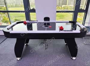 Jeu <span class=keywords><strong>d</strong></span>'intérieur <span class=keywords><strong>de</strong></span> tableau <span class=keywords><strong>de</strong></span> bord électronique LED portable <span class=keywords><strong>de</strong></span> 6 pieds pour enfants et adultes 2 rondelles 2 poussoirs <span class=keywords><strong>Table</strong></span> <span class=keywords><strong>de</strong></span> <span class=keywords><strong>hockey</strong></span> <span class=keywords><strong>sur</strong></span> <span class=keywords><strong>air</strong></span> avec <span class=keywords><strong>coussin</strong></span> MDF - Product Image 3