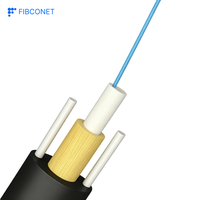 Kabel Serat Optik Luar Ruangan Non-Logam FRP All-Dielectric GYFXTY G.652D Central Loose Tube Aerial Duct 2-24 Core