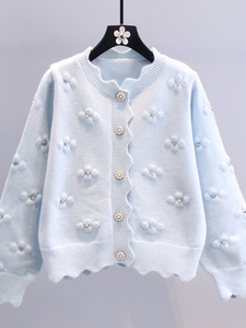 Grossiste Boutique 2025 Nouvelle Mode Cardigan Tricoté à Perles Manches Longues Doux pour Femme - Product Image 4