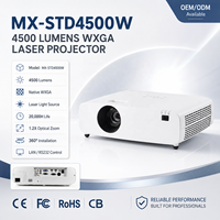 Projecteur laser WXGA 4500 lumens avec double HDMI, LAN, RS232, directement de l'usine, pour l'école et le bureau