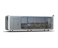 Maison préfabriquée modulaire mobile, mini-maison, cabine spatiale, capsule habitable, maison en acier et verre, conteneur habitable, bâtiment pour usage de bureau