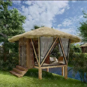 Toiture en paille artificielle isolante pour maison d'hôtes décorative en zone touristique - Product Image 1