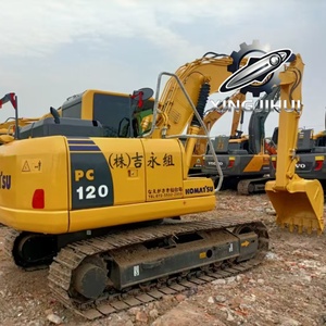 Excavatrice Komatsu 120-8 d'occasion, marque japonaise d'origine, 12 tonnes, taille moyenne, sur chenilles en caoutchouc. - Product Image 4