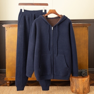 Maglione Invernale Casual da <span class=keywords><strong>Uomo</strong></span> con Cappuccio e Chiusura a Zip 100% <span class=keywords><strong>Cashmere</strong></span>, Lavorato a Maglia Rasata a Manica Lunga con Logo Personalizzabile - Product Image 3