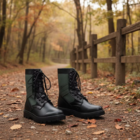 Bottes d'entraînement unisexes Marty de haute qualité et tendance, à talon large, mi-mollet, pour printemps/hiver/automne, avec empeigne double couche et semelle extérieure variée
