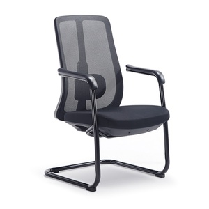 Chaise de conférence ergonomique en maille sans roulettes pour réunions de direction - Product Image 1