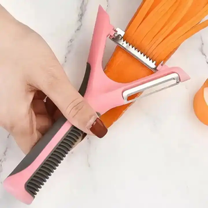 Pelador de patatas y zanahorias en juliana, utensilios de cocina, utensilios de cocina, pelador de frutas y verduras giratorio multifuncional - Product Image 3