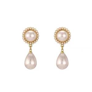 Boucles d'oreilles clous en argent, alliage plaqué or 14 carats, style baroque rétro minimaliste, unisexe, tendance - Product Image 5