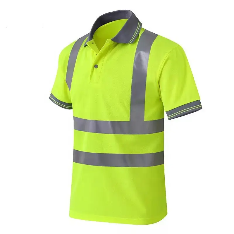 Construction Safety Reflective clothing High Visibility Security Reflector T-shirt Custom Men's Reflective Safety Shirt