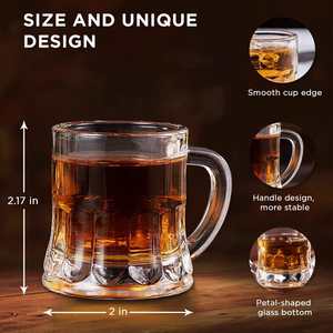 Gobelet en plastique transparent de 2 oz avec poignée, mini gobelet à bière, verre à shot, forme de gobelet à bière, verre à shot en plastique fabriqué au Vietnam - Product Image 3