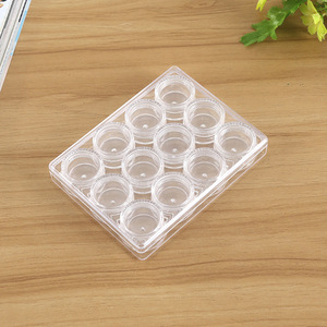 Transparent 12-Compartment Storage Box With Lid For Cosmetic And Medicine Organizing Home Use PP Material - Product Image 5