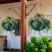 Plantes suspendues support extérieur cintre planteur crochets paniers à fleurs Pot mangeoire à oiseaux lanternes cintre jardin