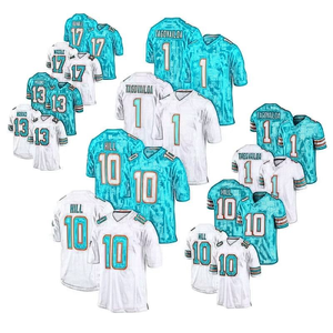 Camiseta Deportiva <span class=keywords><strong>de</strong></span> Fútbol Americano Bordada <span class=keywords><strong>de</strong></span> Alta Calidad para <span class=keywords><strong>Hombre</strong></span>, 10 Hill 13 Marino 1Tagovailoa - Product Image 1