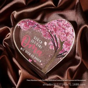 Produits personnalisables, cadeau d'anniversaire pour femmes, motif d'arbre à cerisiers, plaque incurvée en acrylique haute transparence, décoration de bureau à domicile - Product Image 5