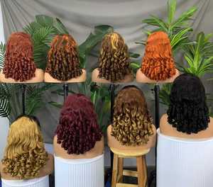 Perruque à ondulations lâches avec dentelle frontale 13x4 de 24 pouces |   Cheveux <span class=keywords><strong>vierges</strong></span> brésiliens bruts |   Cheveux 100% humains et plusieurs couleurs - Product Image 1