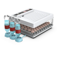 Meilleures ventes Mini incubateur d'oeufs de poule 48/56/64 entièrement automatique pour un usage domestique