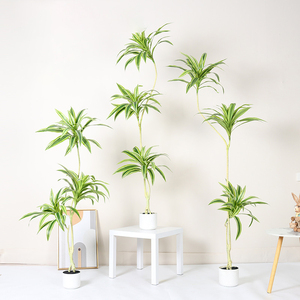 Plante artificielle <span class=keywords><strong>en</strong></span> plastique Dracaena Fragrans <span class=keywords><strong>en</strong></span> <span class=keywords><strong>pot</strong></span>, ornement de jardin pour le bureau, la maison, la décoration, faux arbres, plantes artificielles - Product Image 1