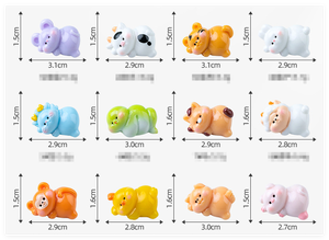 Zodiaque <span class=keywords><strong>chinois</strong></span> année mignon dessin animé résine <span class=keywords><strong>dragon</strong></span> licorne dinosaure <span class=keywords><strong>figurine</strong></span> pour bureau voiture maison jardin mariage décoration enfants jouet - Product Image 2