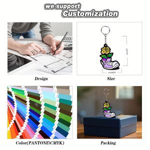 Porte-clés en caoutchouc personnalisé Porte-clés en pvc avec breloque souvenir en silicone et logo personnalisé - Product Image 4