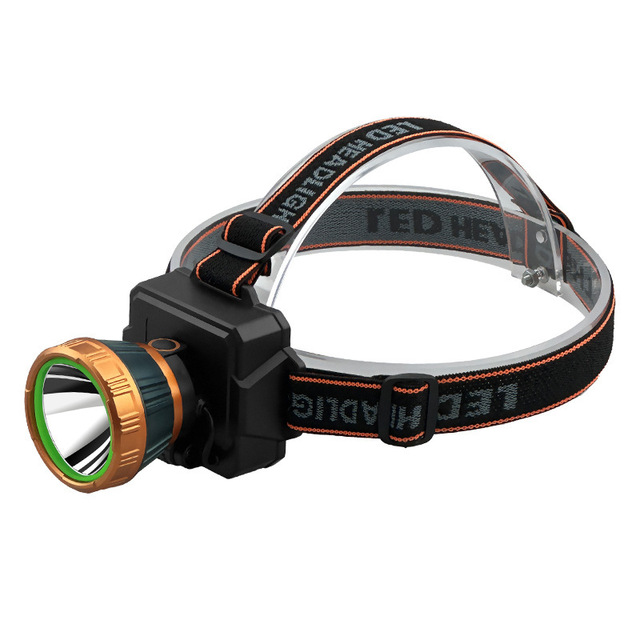 LED Strong Light Head-Mounted Flashlight IP54 Waterproof Rated Outdoor Hiking Fishing Miner's Lamp for Camping & Special Sites