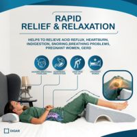 Coussin triangulaire en mousse à mémoire de forme personnalisé pour le reflux acide, le soutien post-chirurgical et la grossesse, pour le sommeil
