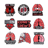 Pin Enamel Organ Medis Lucu, Grosir, Diskon Besar, Bros Lucu Bentuk Ginjal, Paru-paru, Hadiah Bros Pin