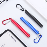 Accessoires de voyage écologiques de haute qualité Paille télescopique en acier inoxydable Pailles réutilisables
