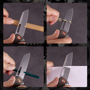 Mini piccolo coltello da tasca pieghevole EDC utensili da campeggio all'aperto con manico in materiale micinetto - Product Image 3