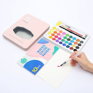 Kit de peinture aquarelle solide portable DIY pour enfants, avec impression personnalisée, pour artistes - Product Image 4