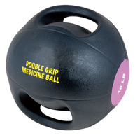 Ballon de musculation avec double poignée texturée - Matériau en caoutchouc - Gamme de poids 5-25 kg |   Entraînement de force et exercices de renforcement du tronc