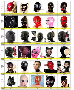 Witte Latex Masker Halloween Latex Hoofddeksels Volwassen Geslachtsproduct Rollenspel Hoofddeksels - Product Image 6