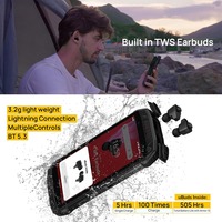Téléphone robuste Android 12, Armor 15 (écouteurs TWS intégrés), 6 Go + 128 Go, haut-parleurs stéréo IDual, appareil photo 5.45 ''HD + 16MP + 13MP + 12MP