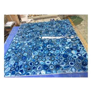 Naturale piastrelle <span class=keywords><strong>e</strong></span> marmi agata <span class=keywords><strong>blu</strong></span> coffeetable aggiungere con polvere d'<span class=keywords><strong>oro</strong></span> - Product Image 2