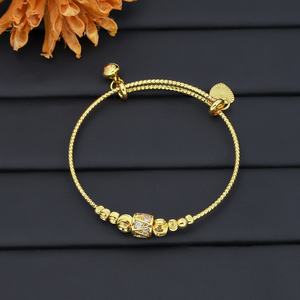 Pulsera de Cuentas Chapada en Oro de 24K para Mujer JXX con Colgante de Circonita de Colores, Accesorio de Boda, Brazalete Moderno - Product Image 5