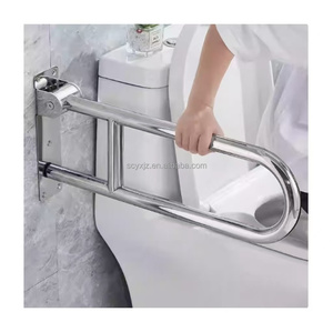 U hình dạng có thể gập lại khoan hút lấy thanh với thép không gỉ 60cm cho phòng tắm/nhà vệ sinh an toàn cũ - Product Image 1