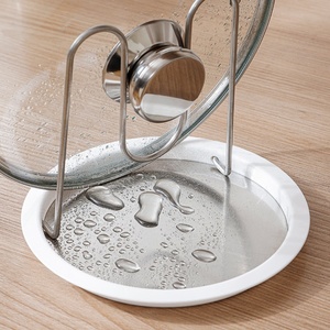Stainless Steel Disk Lid Bracket Pot Lid Shelf Pan Cover Lid <b>Rack</b> Stand Sponge Spoon Holder <b>Dish</b> <b>Rack</b> Kitchen Accessories - Product Image 4