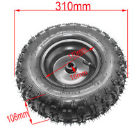 Roues de 6 pouces, pneus 13X5.00-6 avec jante, adaptées aux mini quads, karts pour enfants, moteurs 47CC 49CC, motos, pelle à neige, motoneiges