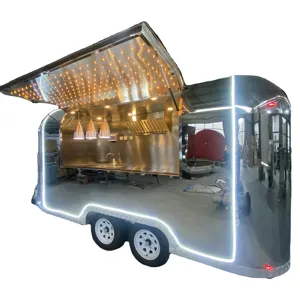 Hanyi Good Truck Novo Air Stream Hambúrguer móvel Pizza Food Truck móvel comercial fabricado para refeições deliciosas em movimento