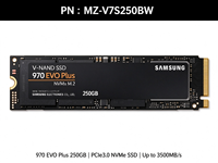 SSD Internal Solid State Drive 970 EVO Plus 250GB M.2 NVMe MZ-V7S250BW PCIe3.0 X4 M-Key 2280