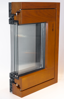 Ventana de Aluminio y Madera Compuesta con Rotura de Puente Térmico, Sistema de Apertura Doble Lateral, Personalizable