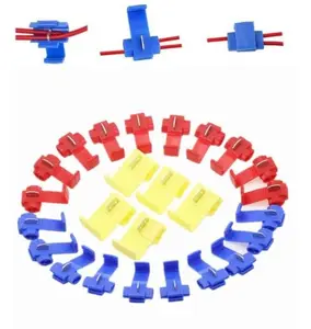 Connettori a scatto a giunzione rapida senza saldatura da 100 pezzi, connettore di giunzione 18-14 AWG (giuntatrice per cavi)