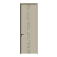 Porte intérieure en bois composite polymère MDF de conception moderne DK-104, taille personnalisée, résistante aux rayures, pour projets de chambres