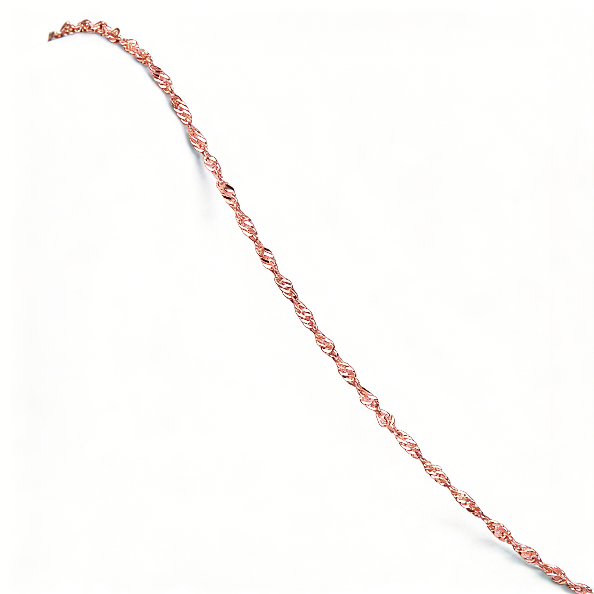 Placcato oro rosa/catena a onde d'acqua/40 cm/0,9 g/NS103