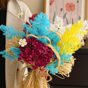 Di lusso di lusso in stile nordico matrimonio e decorazione per la casa di fiori eterni pinglai pino vero ramoscello piante conservate essiccate - Product Image 4