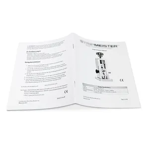 주문을 받아서 만들어진 고품질 흑백 세 배 a5 제품 지시 전단지 인쇄 명세 소책자 책