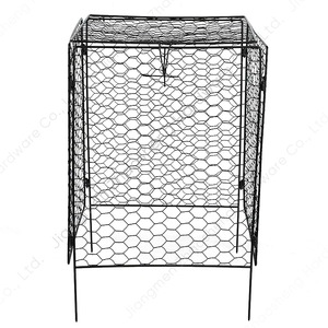 กรงป้องกันพืชโลหะ 34x32.5x52 ซม. รูปทรงสี่เหลี่ยม สำหรับคลุมสวน ป้องกันกระต่าย กระรอก นก และศัตรูพืช - Product Image 3